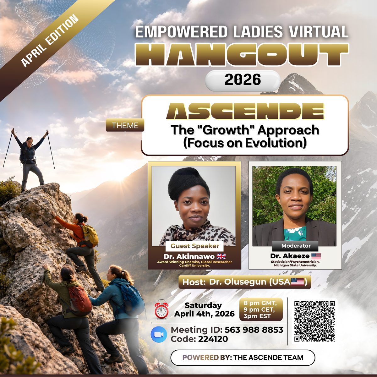 April 2026 flyer: The Growth Approach — Focus on Evolution