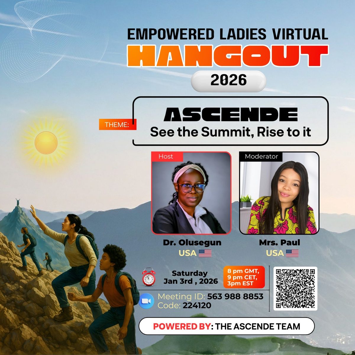 January 2026 flyer: See the Summit, Rise to It