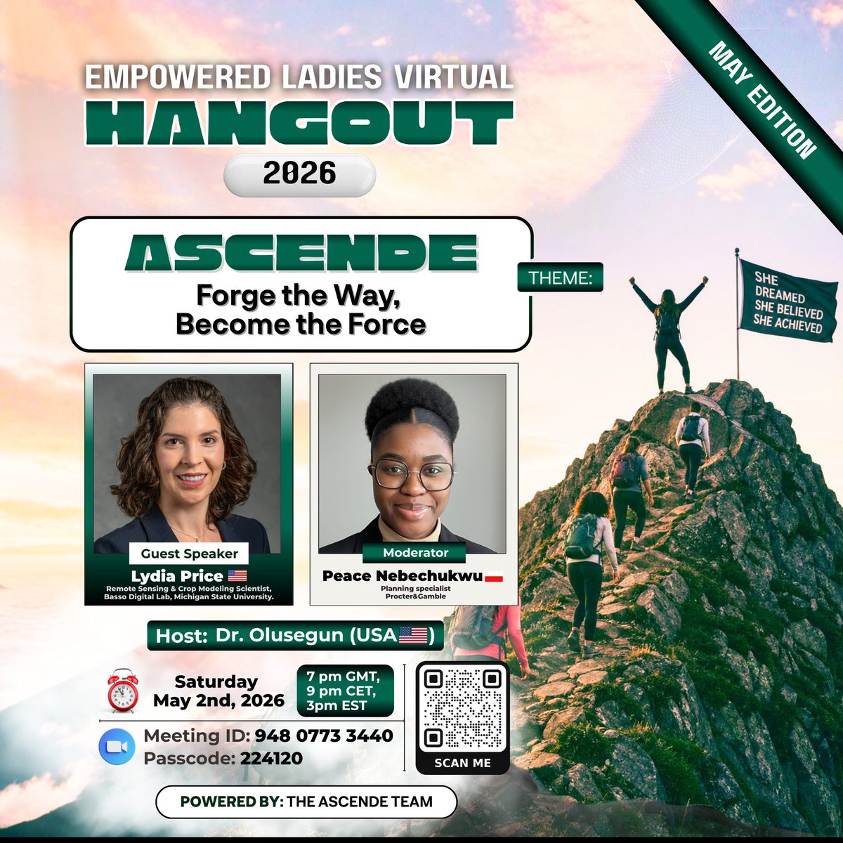 May 2026 flyer: Forge the Way, Become the Force